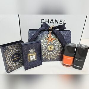 CHANEL Holiday 2025 No 5 EDP  Miniature 1.5ML+745 CRUISE Nail Polish +GEL COAT